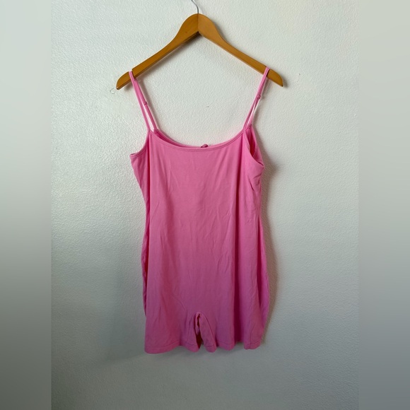 SKIMS Pants - SKIMS Ribbed Soft Lounge Scoop One Piece Romper Bubblegum Sz XL OS-MDT-2695